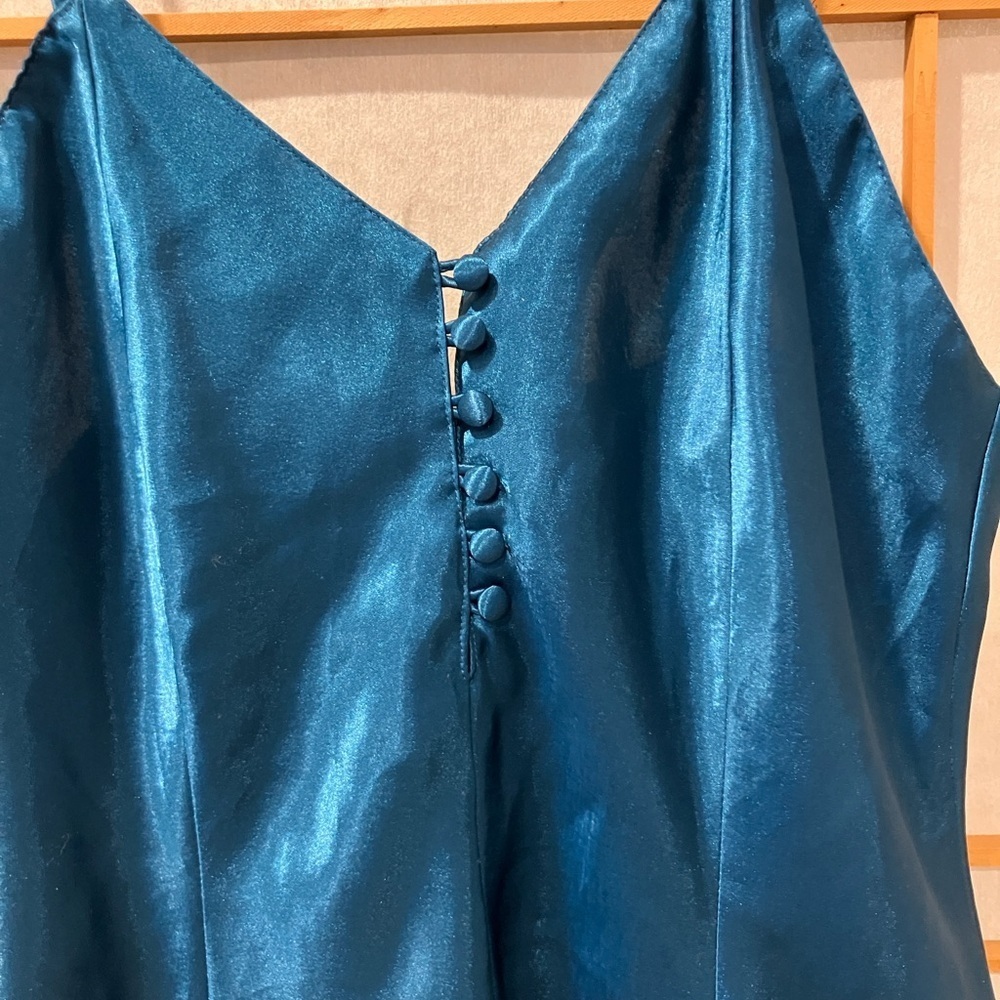 Woman’s vintage blue slip dress by Satin & Beaux, Medium - Picture 2 of 4